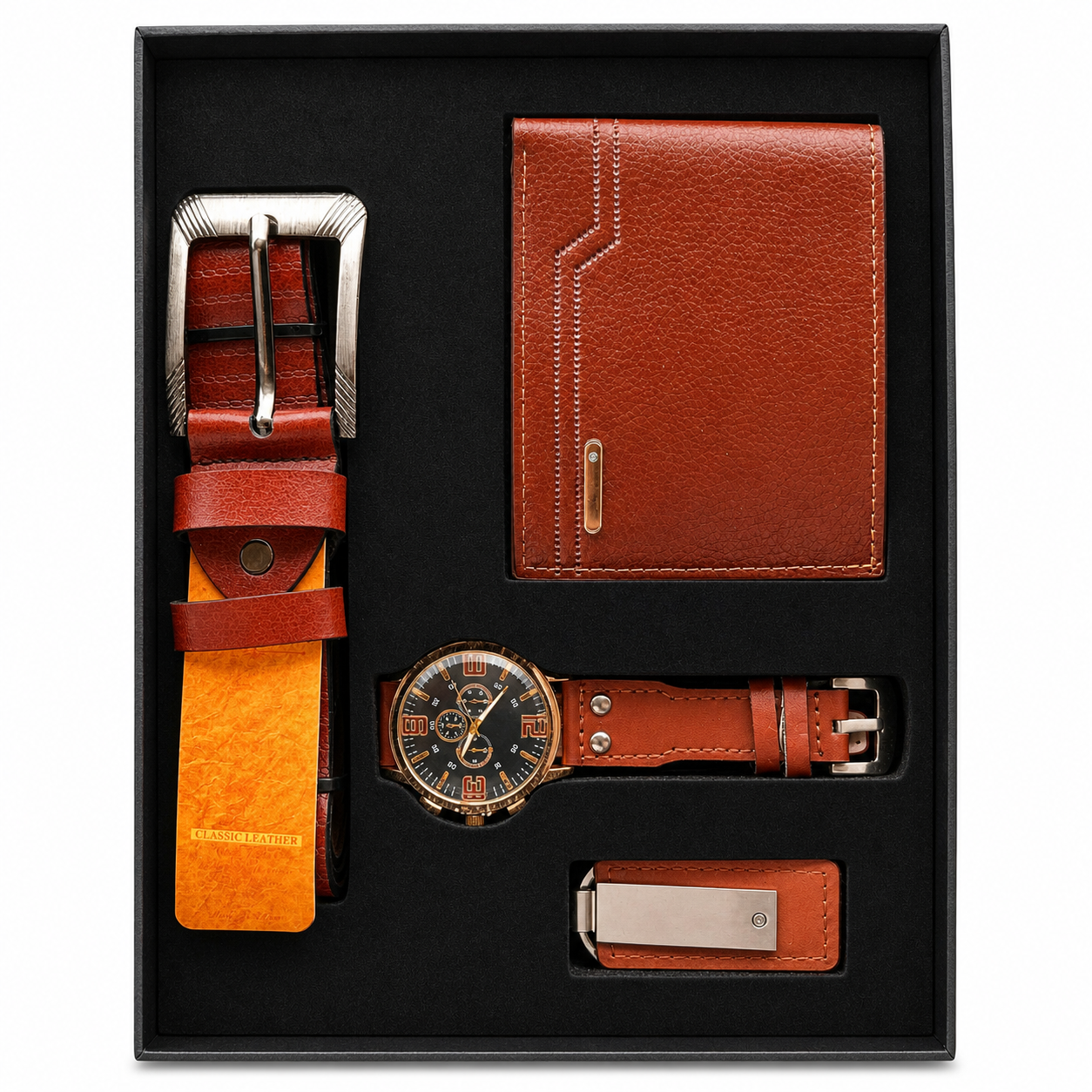 Coffret Homme Marron – Style Sophistiqué