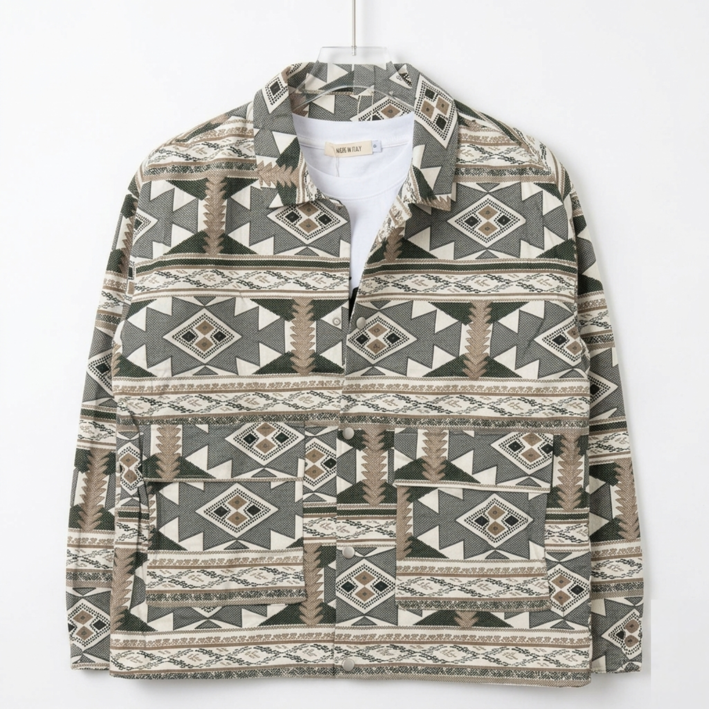 Surchemise Épaisse à Motifs Aztèques « Tribal Canvas »