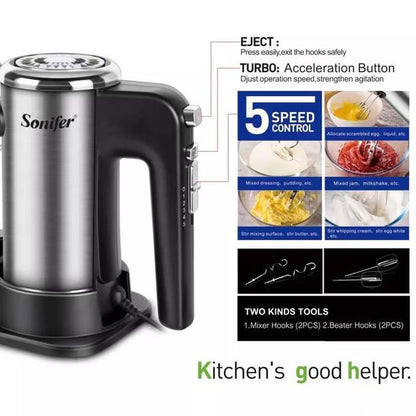 Sonifer Batteur Professionnel SF-7021 - 300W - Idéal Pâtisserie & Crèmes