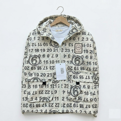 Veste Streetwear Graphique – Édition Numbers