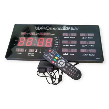 Horloge Numérique Islamique TNT 2019 - Affichage LED XXL, Heures de Prière (Salat) Automatiques, Rappel Azan, Calendrier Hégirien/Grégorien